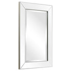 Rectangular Clear Beveled Wall Mirror - 3 Sizes