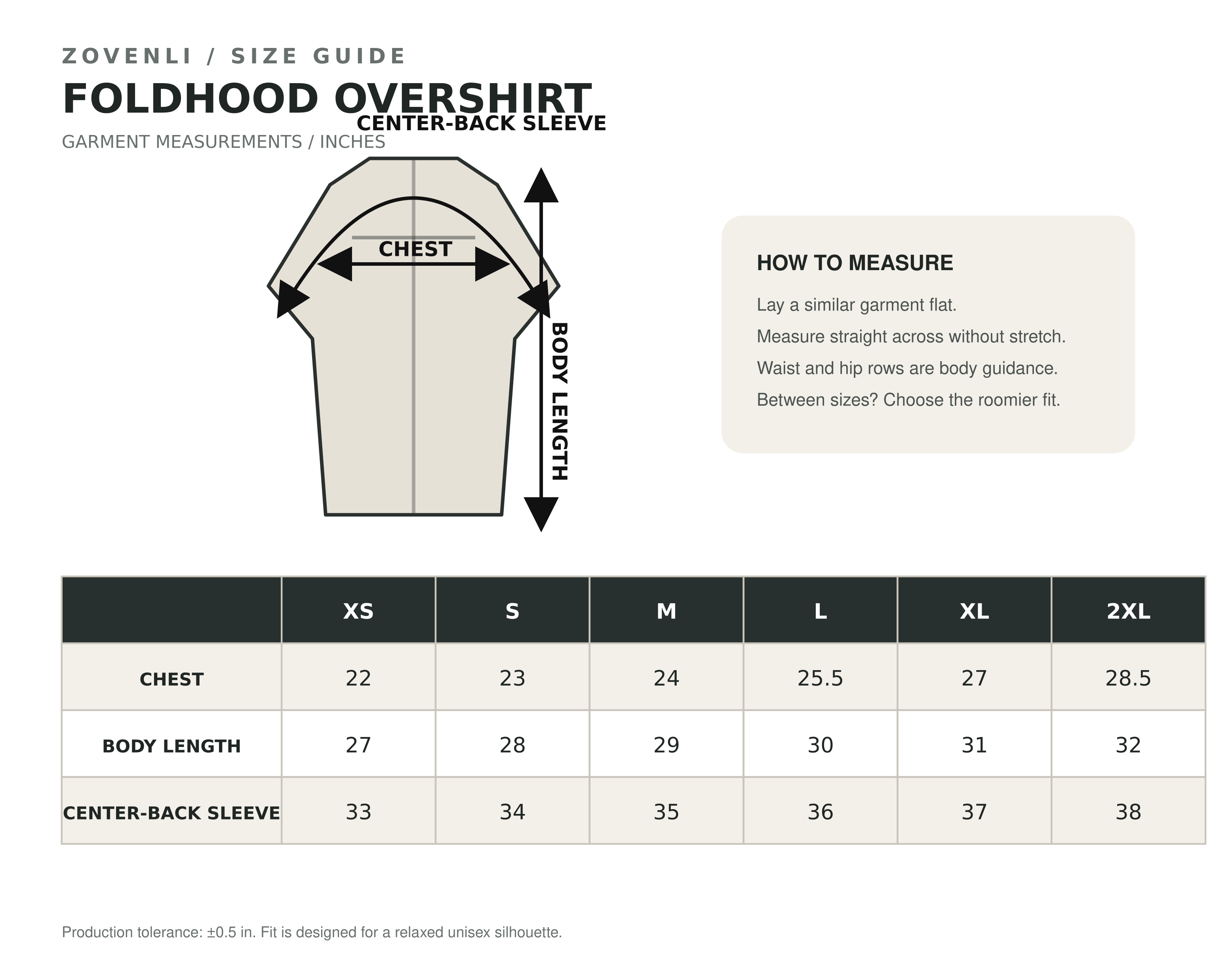 ZOVENLI Foldhood Overshirt