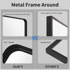 Aluminum Alloy Rounded Corner Wall Vanity Mirror