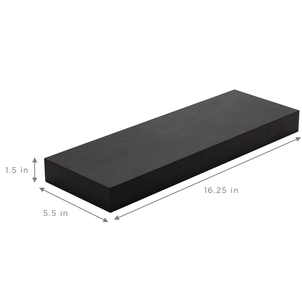 16 Inch Floating Wall Shelves, 3 Pack