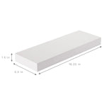 16 Inch Floating Wall Shelves, 3 Pack