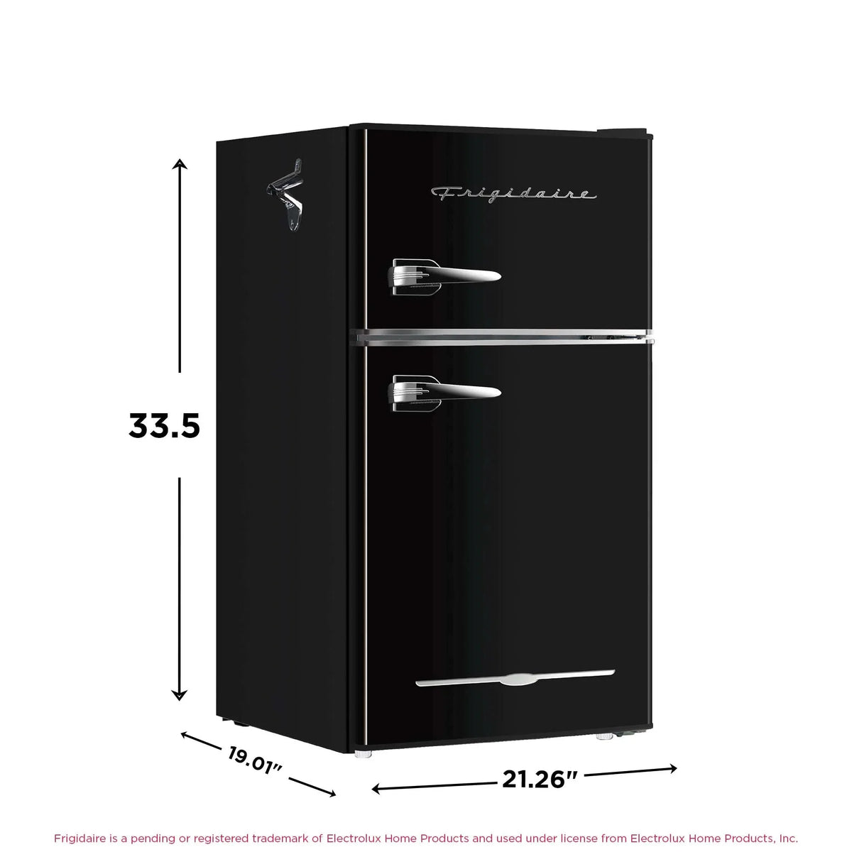 Frigidaire Retro Two-Door Compact Refrigerator With Freezer, 3.1 Cu. Ft., Red