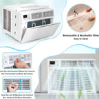 10000 BTU Quiet Window Air Conditioner With Remote, Eco Mode And Dehumidifier