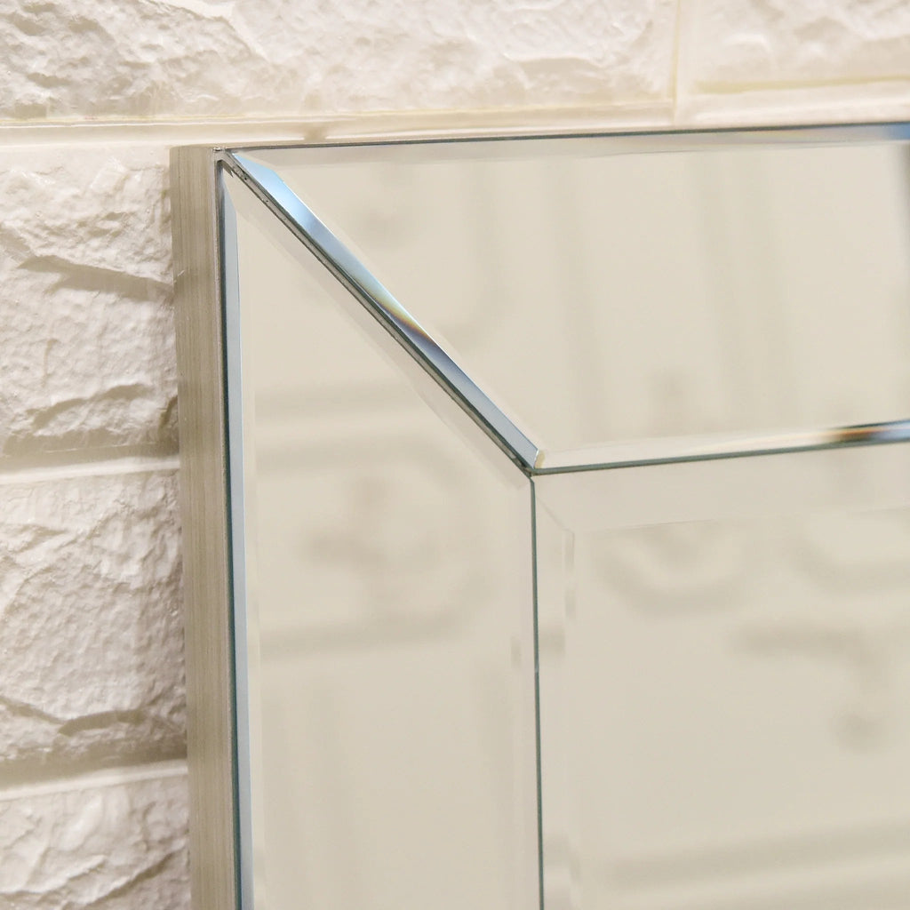 Rectangular Clear Beveled Wall Mirror - 3 Sizes
