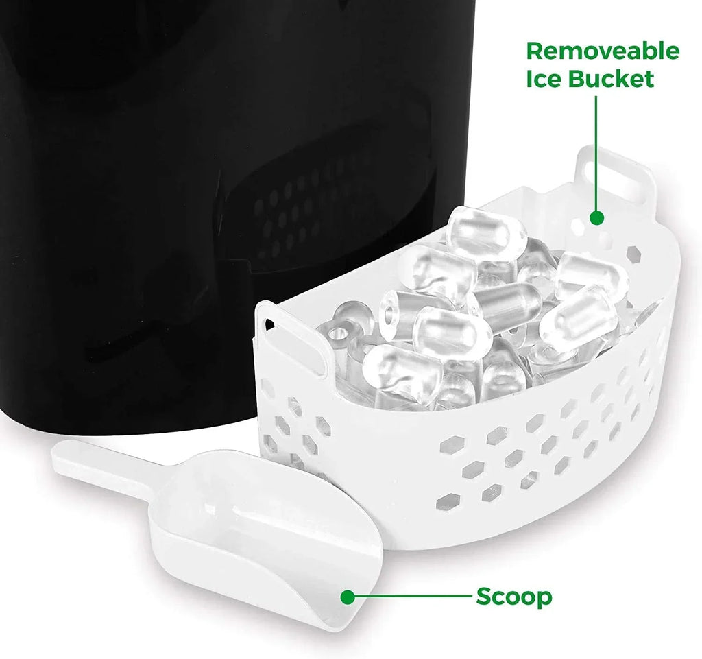 Caynel Portable Ice Maker, 26 lbs/24 Hrs, 2 Ice Sizes, 2-Liter/68 oz Water Reservoir