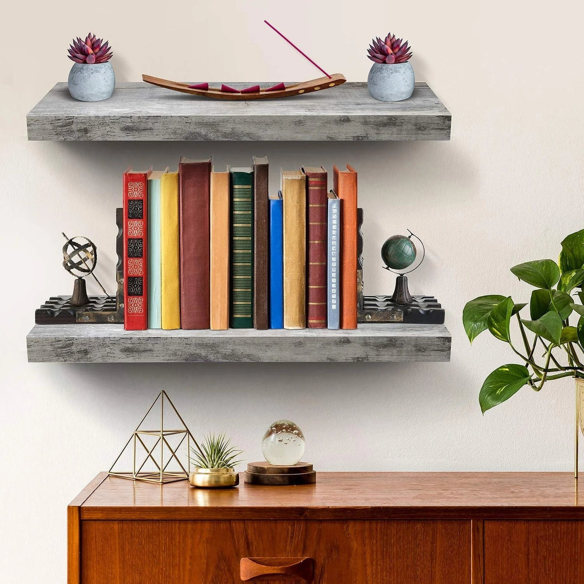 24 Inch Extra Long Floating Wall Shelf Set, 2 Count