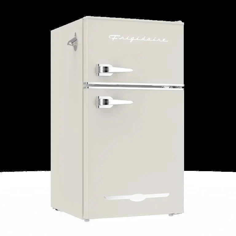 Frigidaire 3.1 Cu. Ft. 2-Door Retro Compact Refrigerator With Built-In Side Bottle Opener - Cream