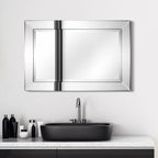 Rectangular Clear Beveled Wall Mirror - 3 Sizes